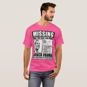 Womens Funny Missing Barack Obama Liberal Poster V T-Shirt (Vorne ganz)