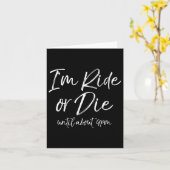 Womens Funny Mother's Day Gift Moms I'm Ride Or Di Karte (Gelbe Blume)