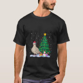 Womens Funny Mourning Dove Xmas Tree Lights Reinde T-Shirt (Vorderseite)
