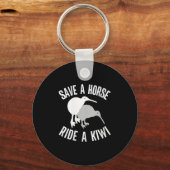 Womens Funny New Zealand Kiwi Meme Quote Save A Ho Schlüsselanhänger (Vorderseite)