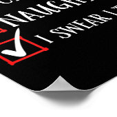 Womens Funny Nice Naughty I Swear I Tried Christma Poster (Ecke)