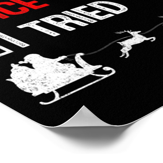 Womens Funny Nice Naughty I Tried Ugly Christmas S Poster (Ecke)