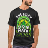 Womens Funny One Lucky Math Lehrer Rainbow St Pat T-Shirt (Vorderseite)