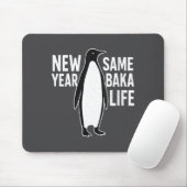Womens Funny Penguin New Year Baka Life Anime Styl Mousepad (Mit Mouse)