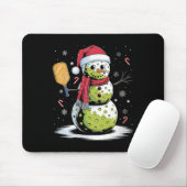 Womens Funny Pickleball Snowman Weihnachtsmannmütz Mousepad (Mit Mouse)