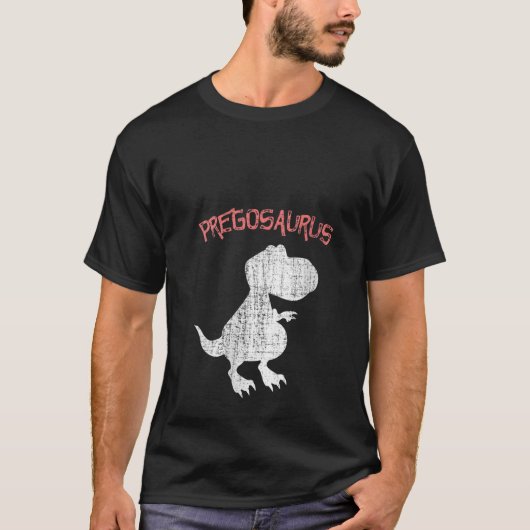 Womens Funny Pregosaurus Pregnant Dinosaur Hallowe T-Shirt (Vorderseite)
