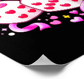 Women's Funny Preppy 67 Valentine Six Seven Dice 6 Poster (Ecke)