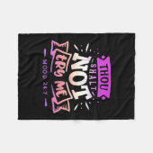 Womens Funny Quote Sy Thou Shalt Not Try Me Fleecedecke (Vorderseite (Horizontal))