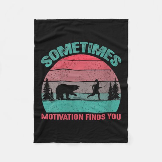 Womens Funny Running Motivational Sometimes Motiva Fleecedecke (Vorderseite)