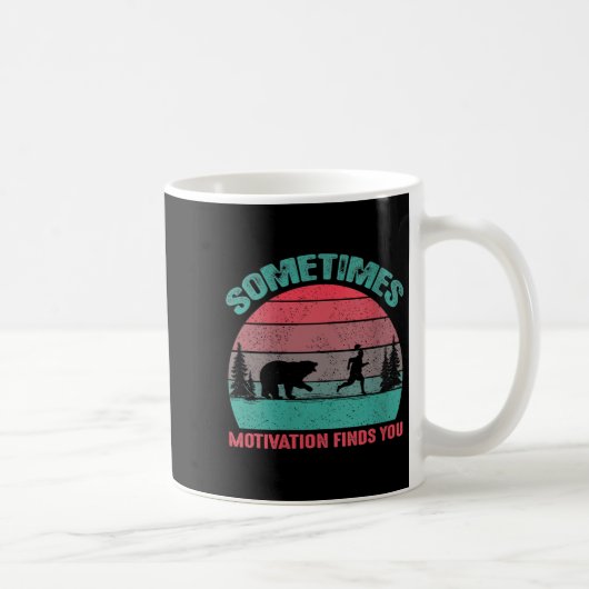 Womens Funny Running Motivational Sometimes Motiva Kaffeetasse (Rechts)