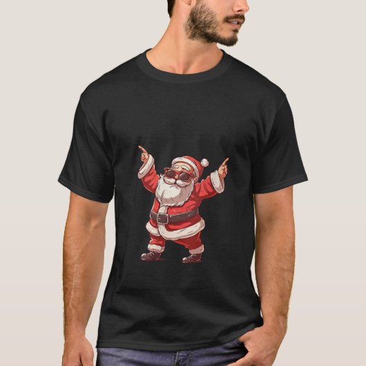 Womens Funny Santa Claus mit Sonnenbrille Cool San T-Shirt (Vorderseite)