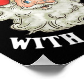 Womens Funny Santa Claus Weihnachten I Liebe A Man Poster (Ecke)