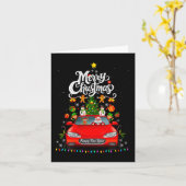 Womens Funny Santa Driving Wagon Red Truck Christm Karte (Gelbe Blume)