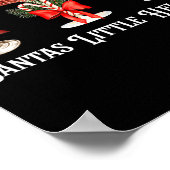 Womens Funny Santa's Little Helper Martini Tail Me Poster (Ecke)