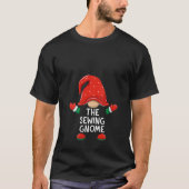 Womens Funny Sewing Gnome Christmas Matching Famil T-Shirt (Vorderseite)