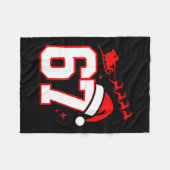 Womens Funny Six Seven 67 Meme 6 7 Elf Santa Chris Fleecedecke (Vorderseite (Horizontal))