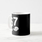 Womens Funny Six Seven 6 7 Meme Gen Alpha Slang 6  Kaffeetasse (Vorderseite Links)