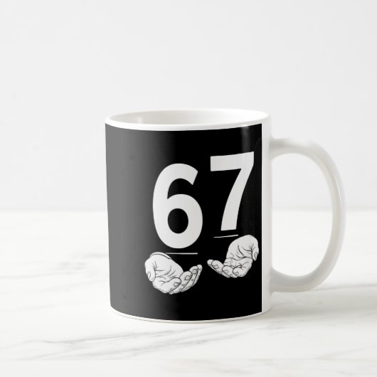Womens Funny Six Seven 6 7 Meme Gen Alpha Slang 6 Kaffeetasse (Rechts)