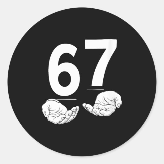 Womens Funny Six Seven 6 7 Meme Gen Alpha Slang 6 Runder Aufkleber (Vorderseite)