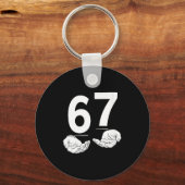 Womens Funny Six Seven 6 7 Meme Gen Alpha Slang 6 Schlüsselanhänger (Vorderseite)