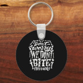 Womens Funny Skeleton Joke Wir beißen nicht viel H Schlüsselanhänger (Vorderseite)