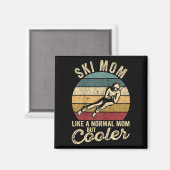 Womens Funny Skiing Mum Skier Mothers Day Winter S Magnet (Vorderseite/Rückseite)
