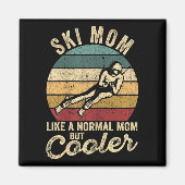 Womens Funny Skiing Mum Skier Mothers Day Winter S Magnet (Vorne)