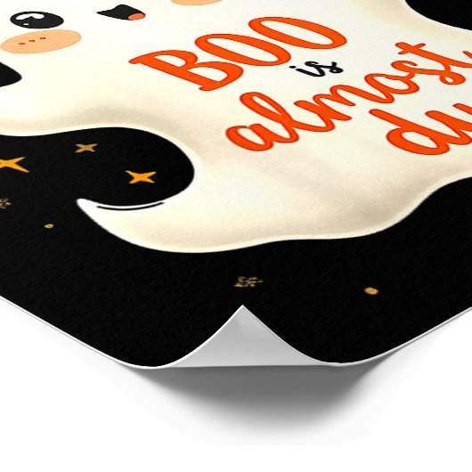 Womens Funny Soky Pregnancy A Little Boo Is Almost Poster (Ecke)