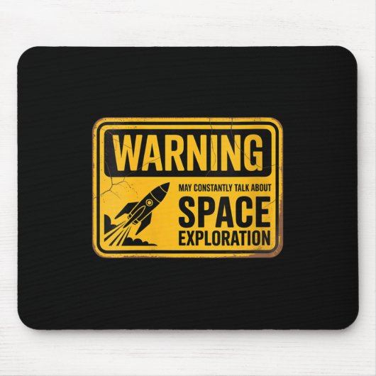 Womens Funny Space könnte ständig über den Weltrau Mousepad (Vorne)