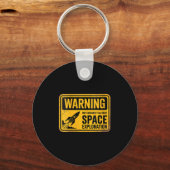 Womens Funny Space könnte ständig über den Weltrau Schlüsselanhänger (Vorderseite)