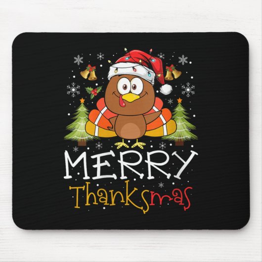 Womens Funny Thanksmas 2025 Merry Thanksmas Thanks Mousepad (Vorne)