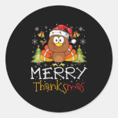 Womens Funny Thanksmas 2025 Merry Thanksmas Thanks Runder Aufkleber (Vorderseite)