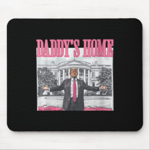 Womens Funny Trump Pink Daddys Zuhause Mousepad
