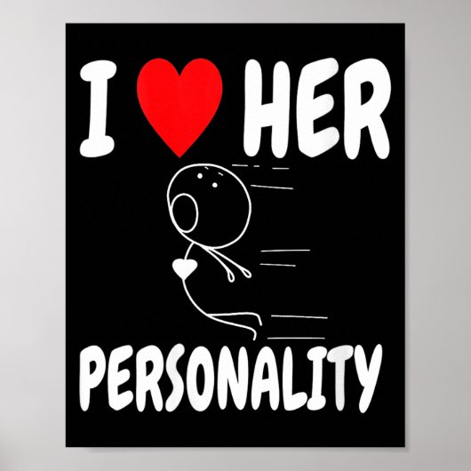 Women's Funny Valentine's Day Couple Matching I Lo Poster (Vorne)