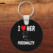 Women's Funny Valentine's Day Couple Matching I Lo Schlüsselanhänger (Vorderseite)