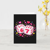 Women's Funny Valentines Day Shirt Cute Dice 67 Me Karte (Gelbe Blume)