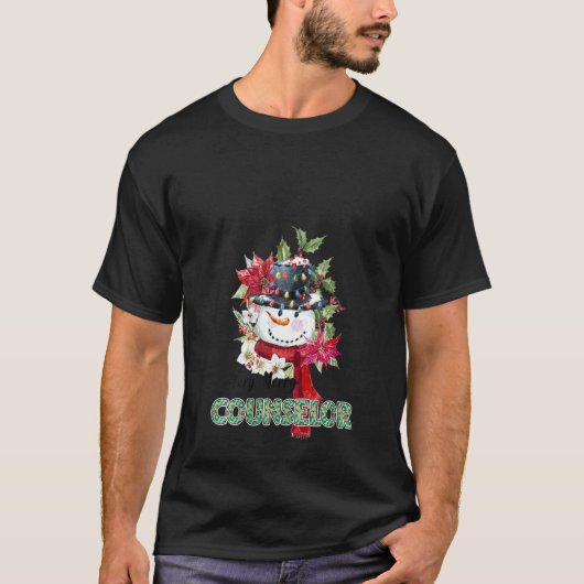 Womens Funny Very Merry Counselor Snowman Christma T-Shirt (Vorderseite)