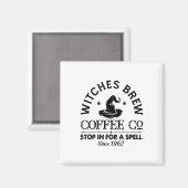 Womens Funny Witch Hexen Brew Coffee Hallowe Magnet (Vorderseite/Rückseite)