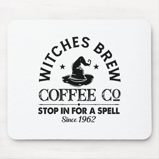 Womens Funny Witch Hexen Brew Coffee Hallowe Mousepad (Vorne)