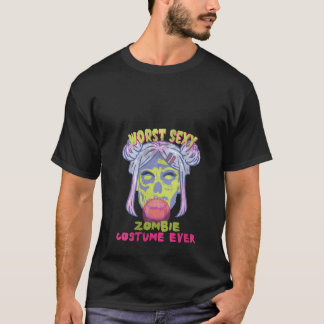 Womens Funny Worst Sexy Zombie Costume Ever Sarcas T-Shirt