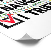 Womens Funny Xmas Nice Naughty I Tried Christmas L Poster (Ecke)