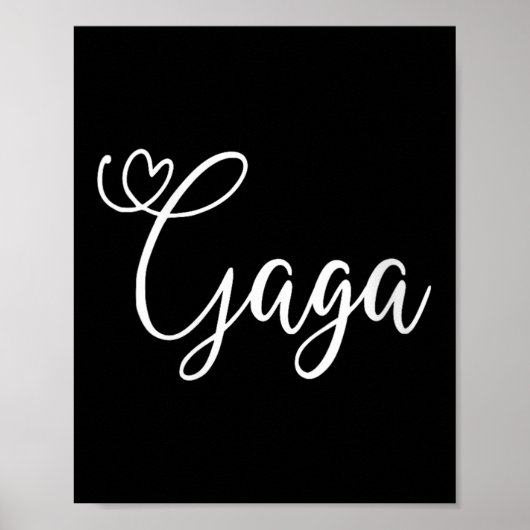 Womens Gaga Cute Heart Grandma V-neck  Poster (Vorne)