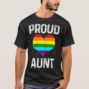 Womens Gay Pride Proud Tante LGBTQ Regenbogenflagg T-Shirt