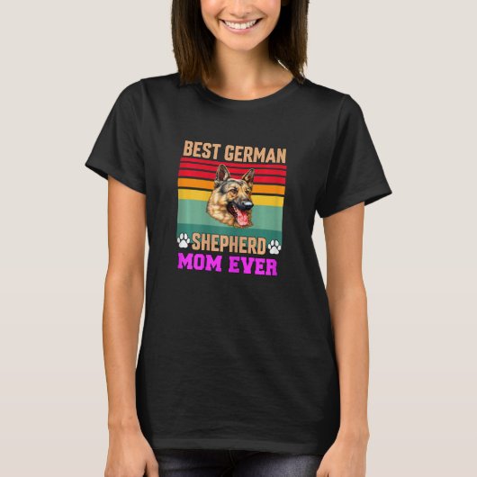 Womens German Shepherd Pet Owner Best German She T-Shirt (Vorderseite)