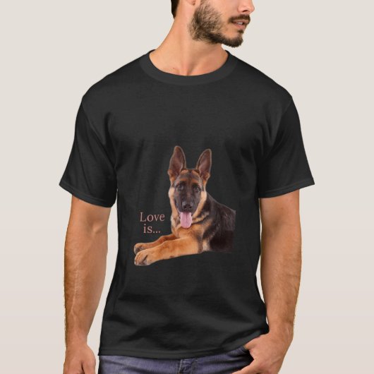 Womens German Shepherd Shepard Dog Mom Dad Love Pe T-Shirt (Vorderseite)