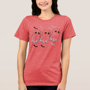 Womens Ghosts Grafik-Tshirt Tri-Blend Shirt