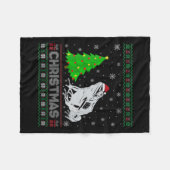 Womens Gift Dart Frog Xmas Tree Lighting Ugly Ch Fleecedecke (Vorderseite (Horizontal))