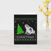 Womens Gift Dart Frog Xmas Tree Lighting Ugly Ch Karte (Gelbe Blume)