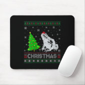 Womens Gift Dart Frog Xmas Tree Lighting Ugly Ch Mousepad (Mit Mouse)