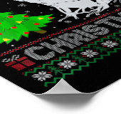 Womens Gift Dart Frog Xmas Tree Lighting Ugly Ch Poster (Ecke)